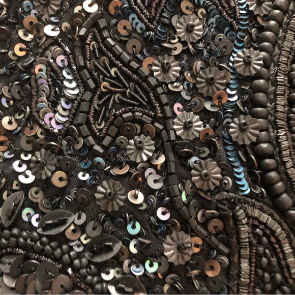 NEW ALL SAINTS Beaded Embroidered Pencil Skirt Exquisite 4 XS 24 - 24.5" Waist - Picture 11 of 13